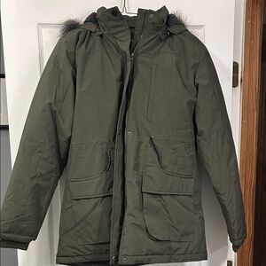 Women’s Olive Green Parka Coat